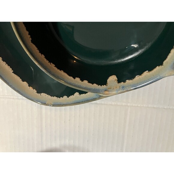 LTD Commodities Stoneware Drip Glaze Soup Cracker Bowl Chip Dip Dish; green - Picture 4 of 9